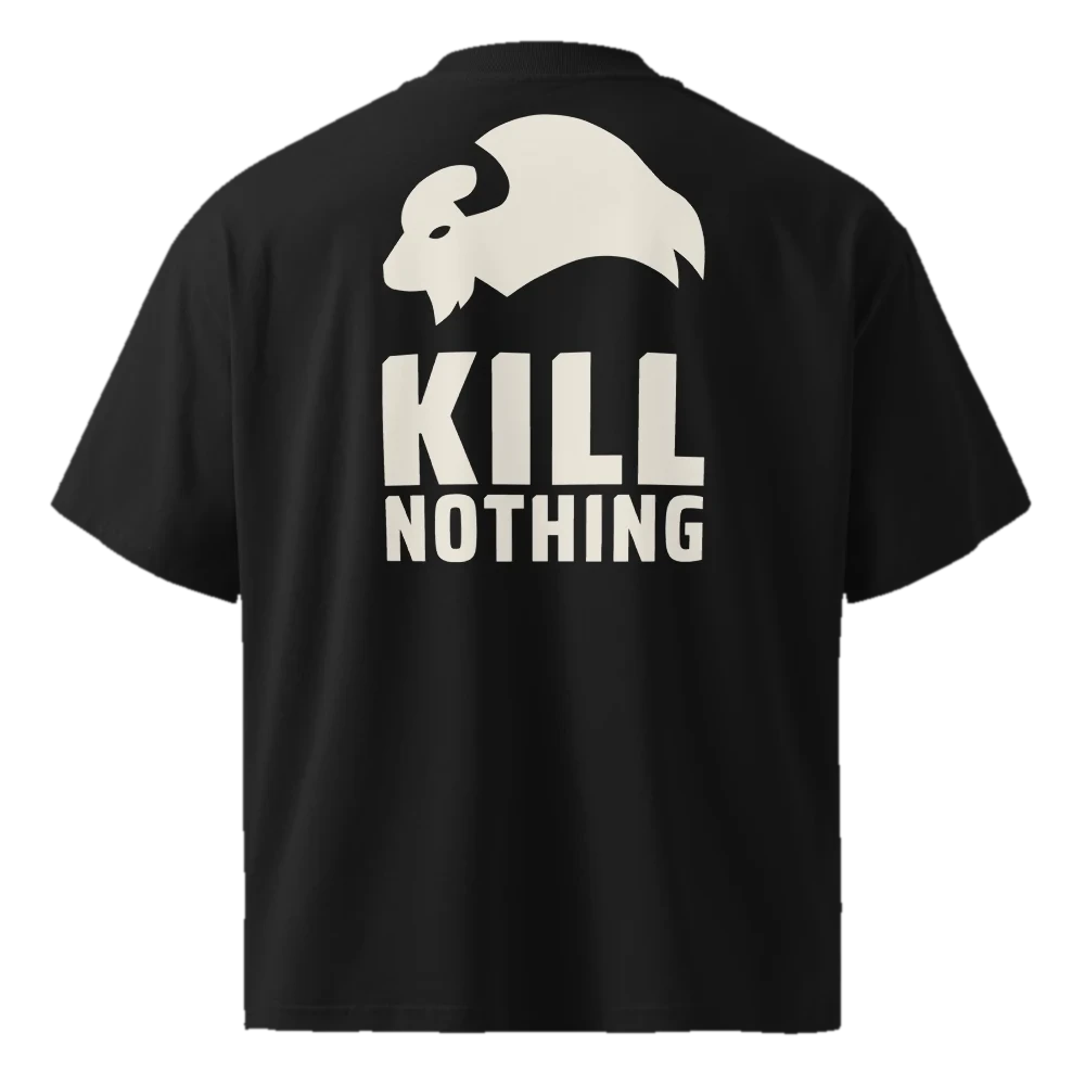 Kill Nothing Club - Oversized Tee, black, back view