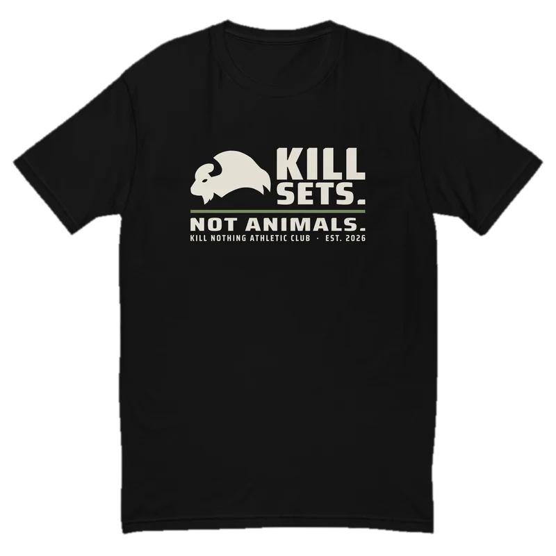Kill Sets. Not Animals. - Slim Tee, black, product only