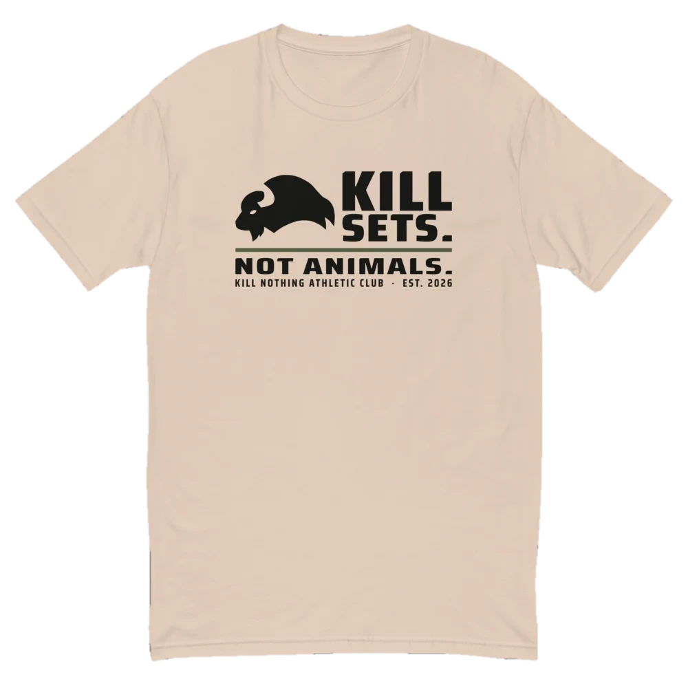 Kill Sets. Not Animals. - Slim Tee, cream, product only