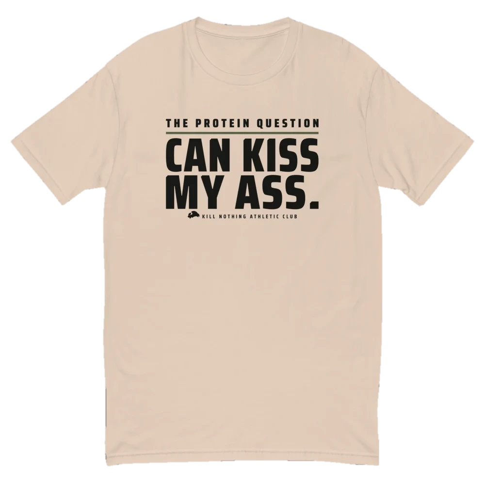 The Protein Question - Slim Tee, cream, product only