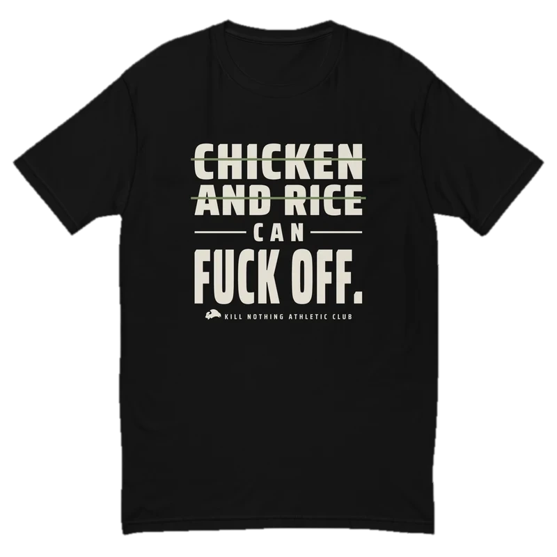 Chicken and Rice - Slim Tee, black, product only