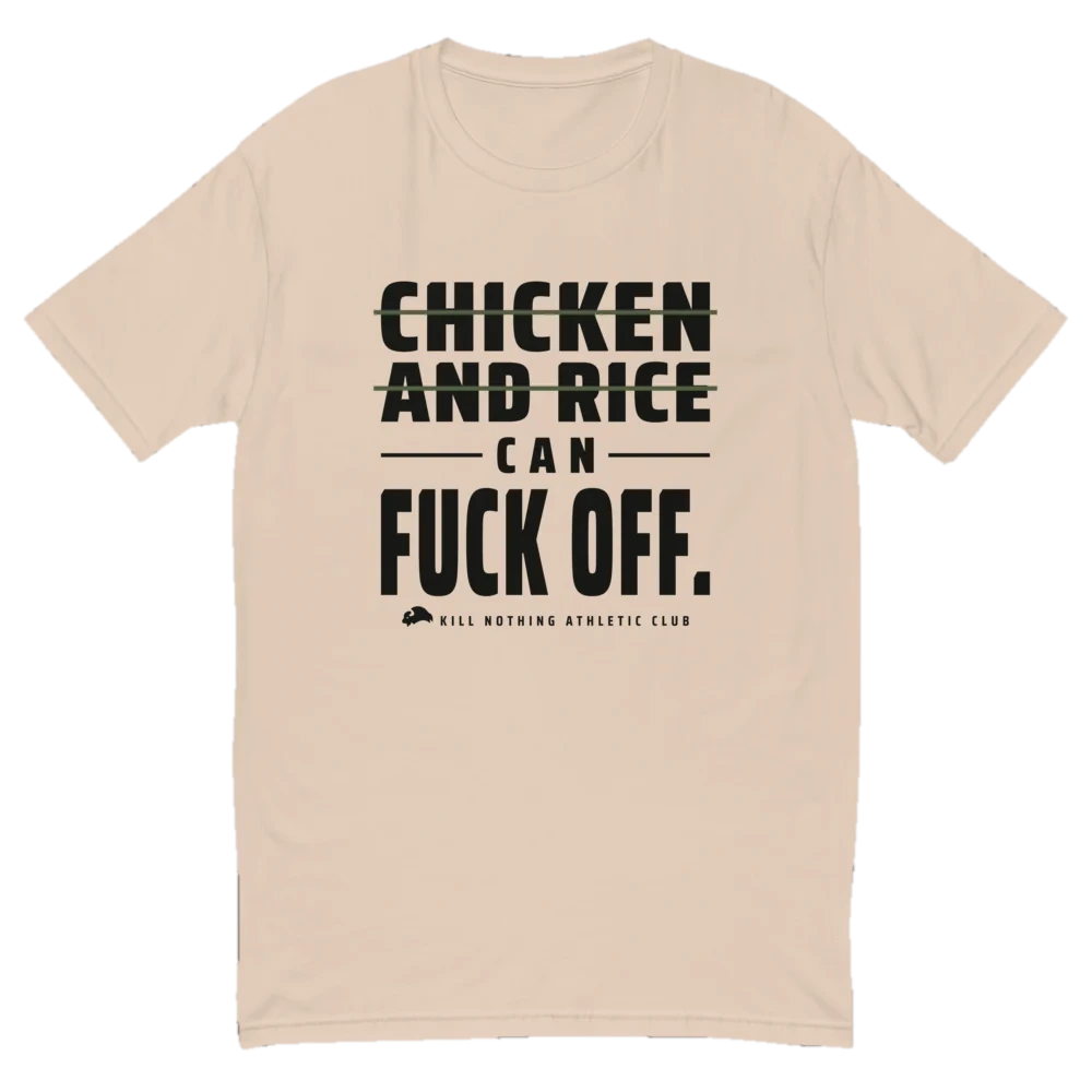 Chicken and Rice - Slim Tee, cream, product only