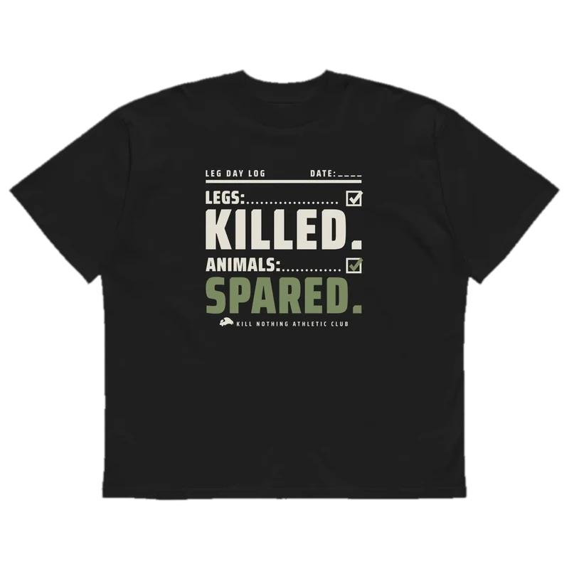 Legs: Killed. - Oversized Tee, black, front view